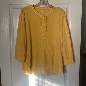 1/2 sleeve yellow top